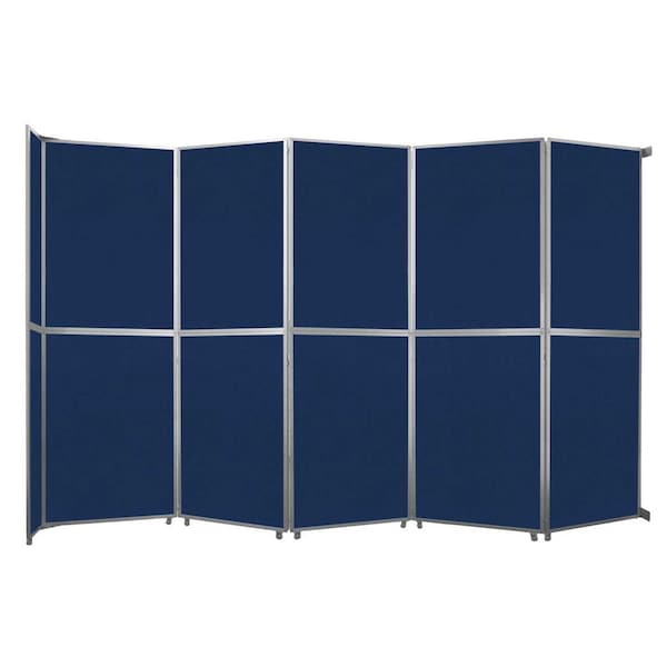 Operable Wall Folding Room Divider 19'6" x 12'3" Navy Blue Fabric